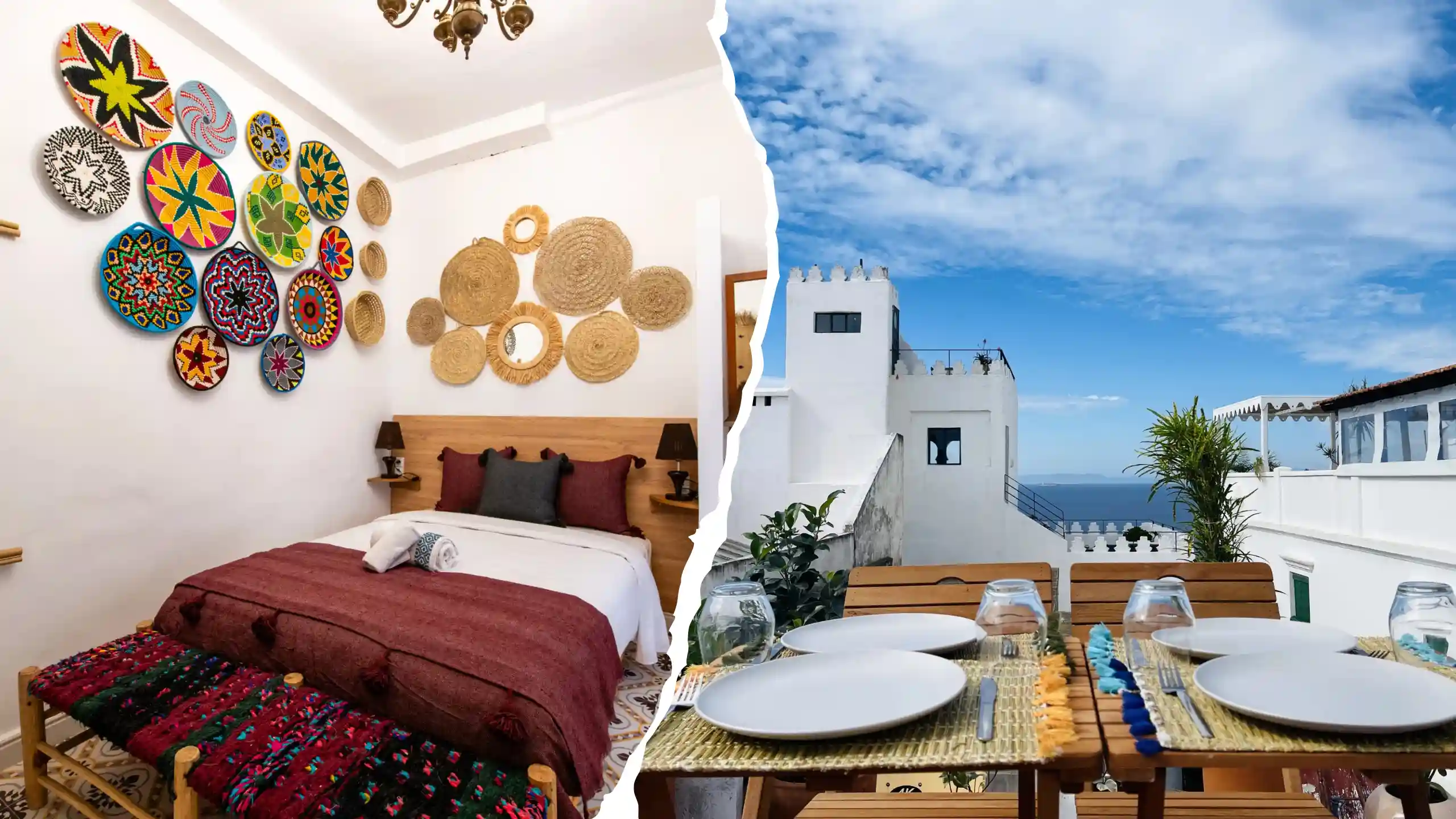 estudio acogedor kasbah tánger cama y decoración