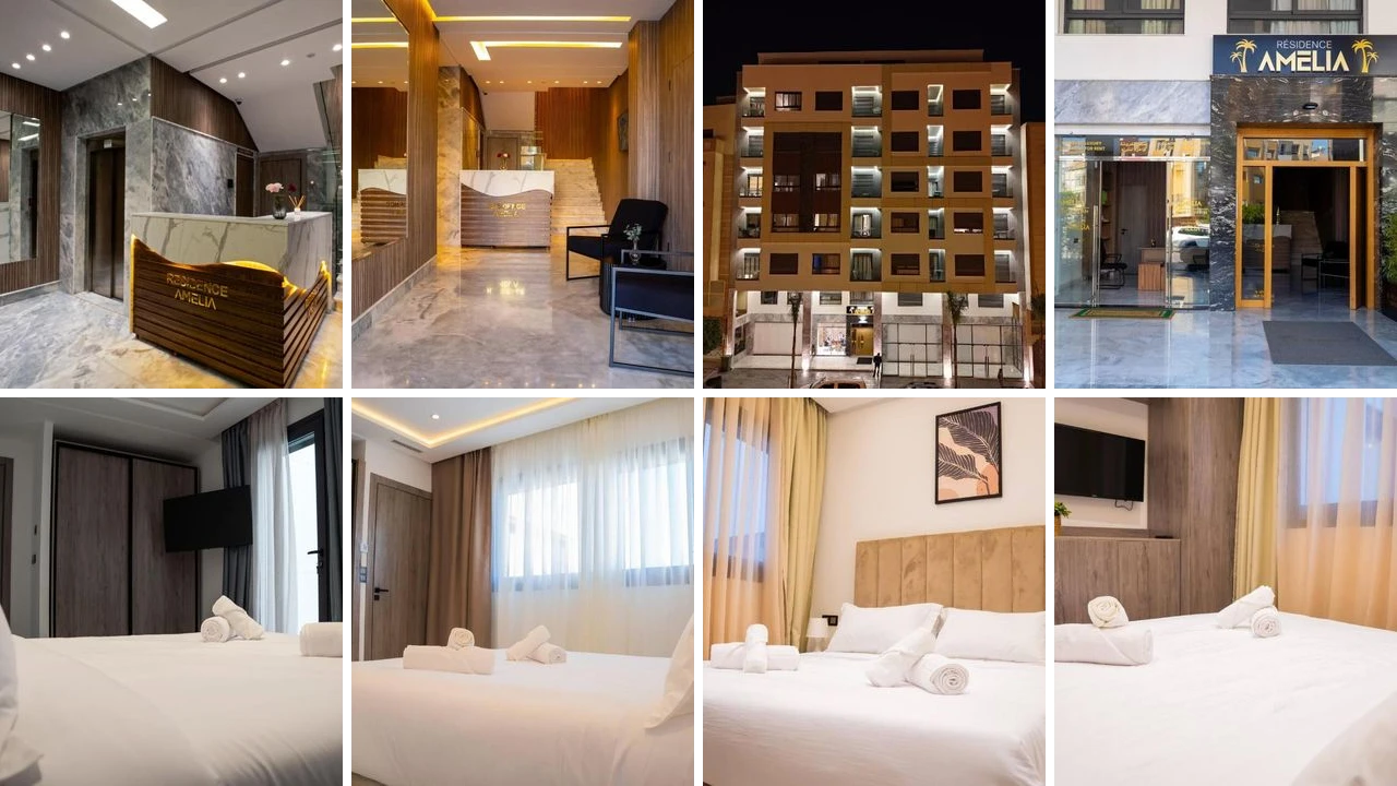 Amelia Appart-Hotel en Tánger: alojamiento familiar cómodo y equipado