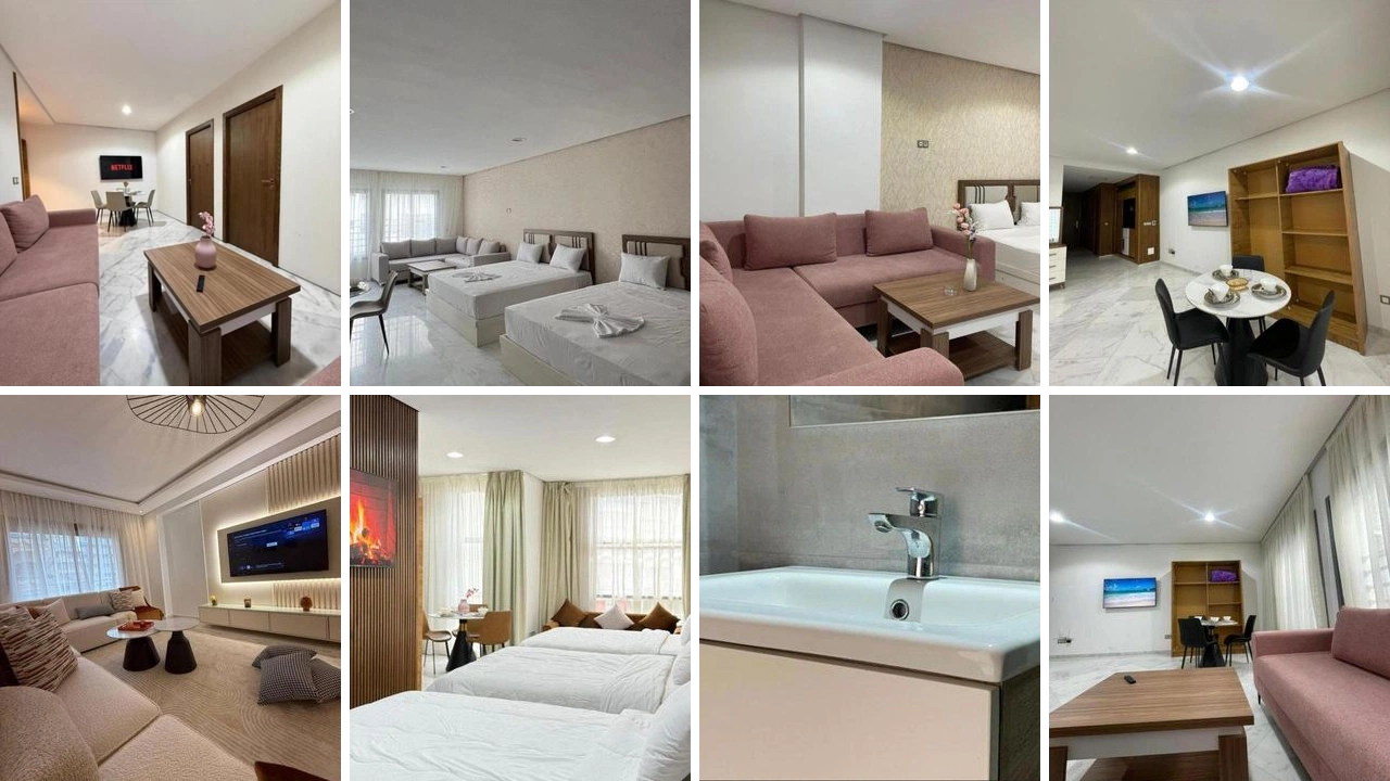 Apartahotel en Tánger: Central Sweet Stay con baño privado y wifi
