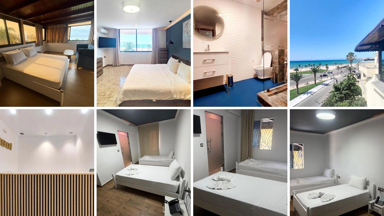 Villa Mirasol en Tánger: Hotel frente a la playa con WiFi gratis