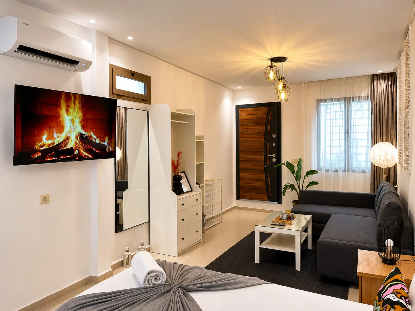 Sala de estar luminosa en Suite Vedre 3 Tánger