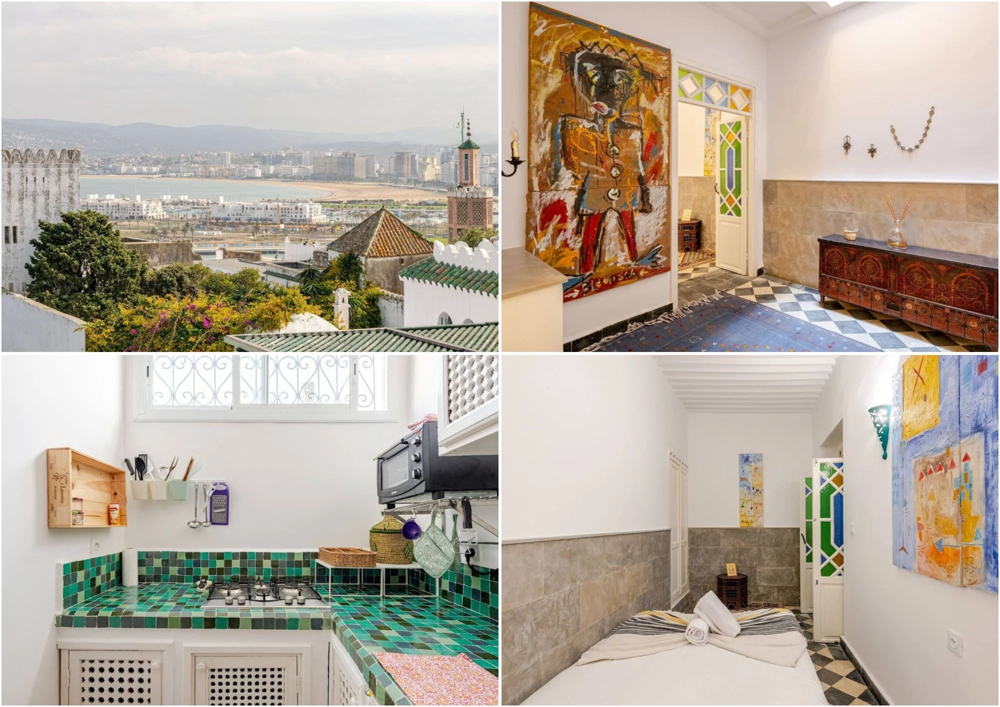 Dormitorio con decoración marroquí en Dar Hikayat